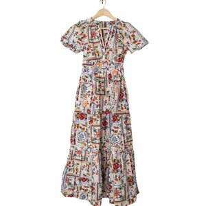 Anthropologie Somerset Maxi Dress Oyster Print - Size XS